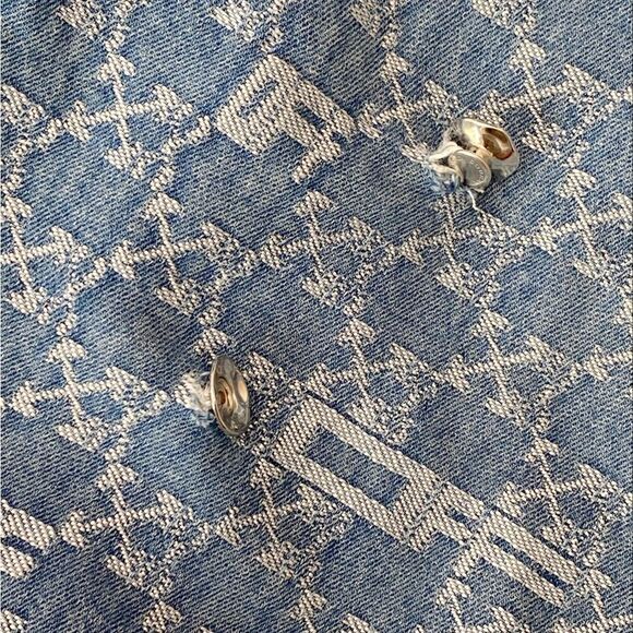 Off-White Monogram Twist Long Sleeve Denim Minidress size 40/ US size 6 - Picture 16 of 16